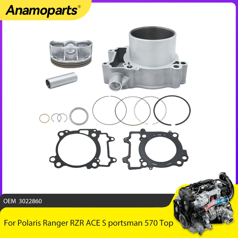 Motorcycle Engine Cylinder 570cc Kit 99mm Big Bore Fit For Polaris Ranger RZR ACE S portsman 570 Top End ATV UTV 14-19 3022860