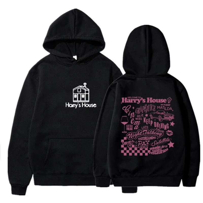 Women's Vintage Harry's House Hoodie, House Pullover,Double Sided Print,Welcome to House of Harry Hs,Oversized Sweatshirt Unisex