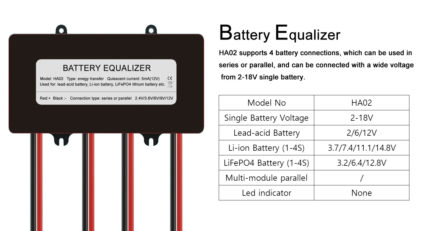 NEEY 48V Battery Balancer Smart 5A 10A Active Equalizer 12V 24V Lifepo4 Battery Current Voltage Li-ion LTO Lead Acid LED Display