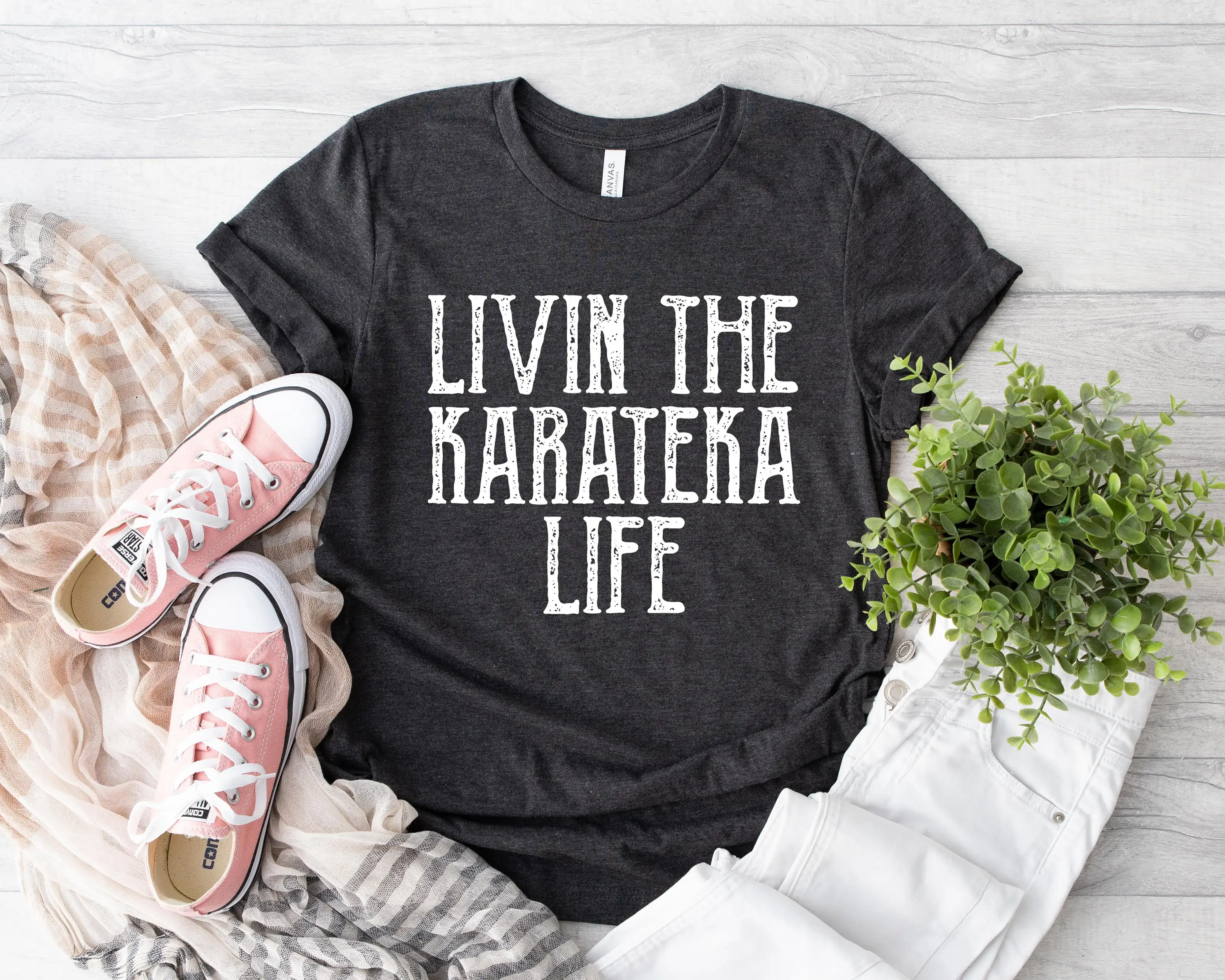 Livin The Karate Life T Shirt Funny Girl Instructor Quotes