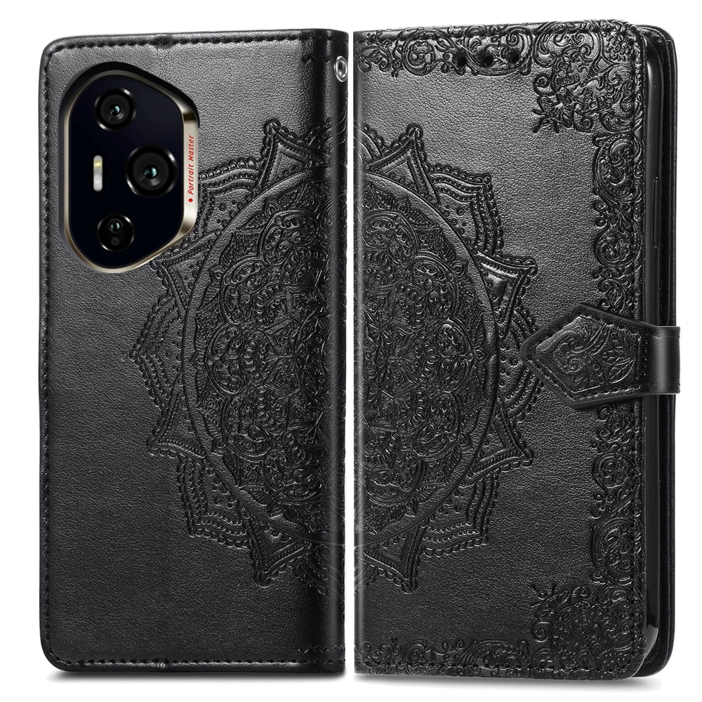 

Honor 400 Pro Honor200 Lite 300 Ultra 5G Mandala Кожаный кошелек для карт Funda для Honor 90 Lite Флип-чехол Honor90 Smart Book Cover
