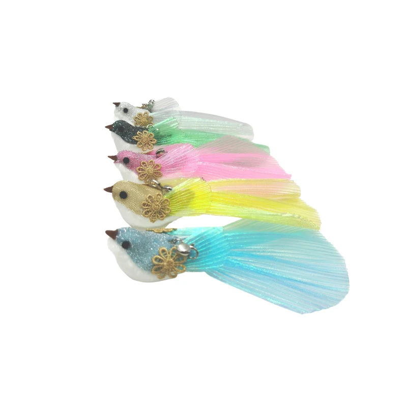 Cat Feather Toy Accessories Simulation Bird Mouse Cat Toy with Bell Interactive Kitten Toys for Cats Refill Replacement Products