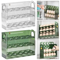 3/4/8/30Grids Egg Storage Box Rotating Refrigerator Organizer Egg Case Holder Egg Storage Tray Dispenser Kitchen Storage Boxes