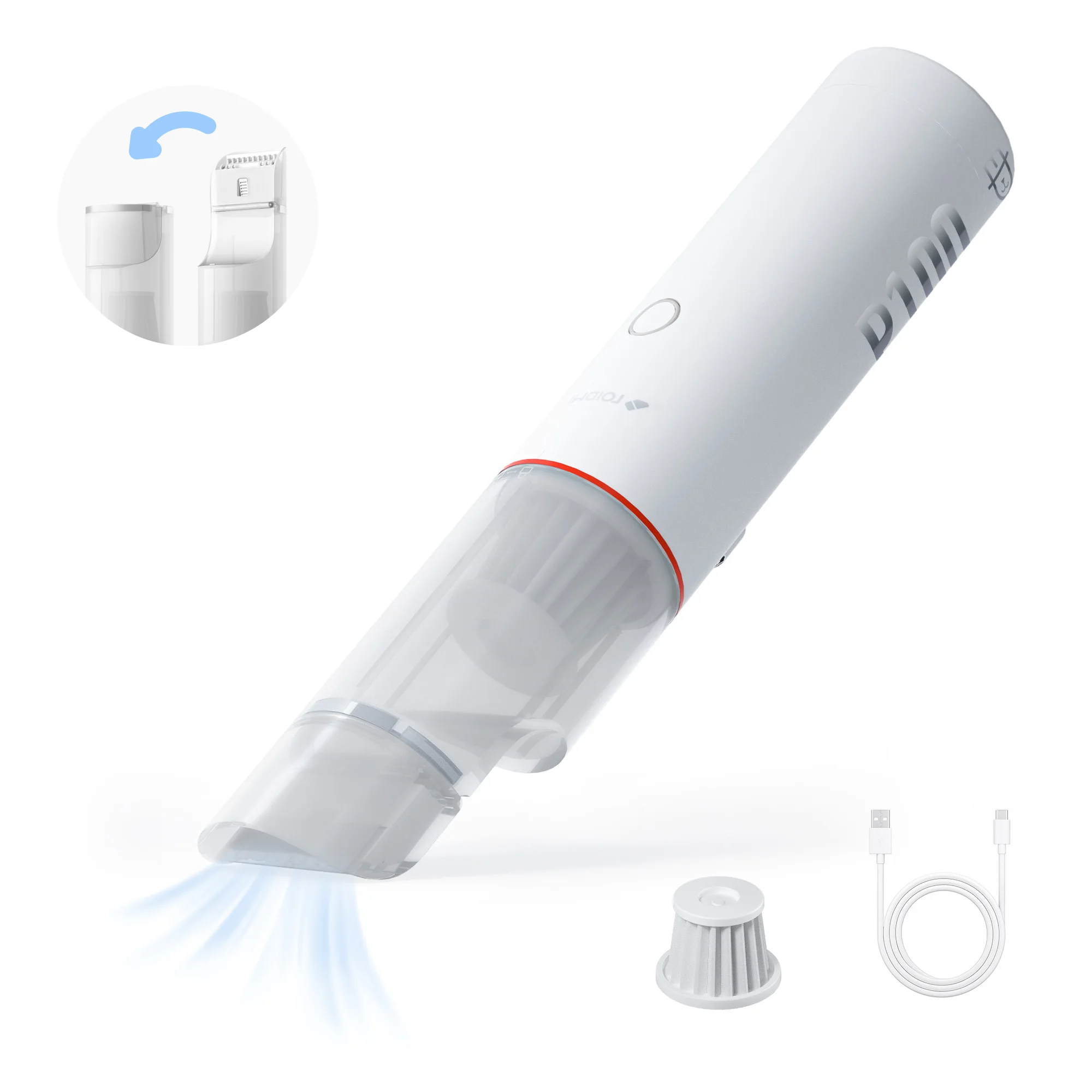 ROIDMI P1 Pro Cordless Handheld Vacuum, 13KPa Strong Suction Mini Portable Vacuum Cleaner for Car,  Rechargeable