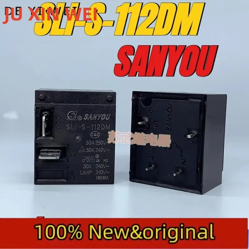 (Novo Original) 10 peças/lote 100% relé original genuíno: SANYOU SLI-S-112DM 30A 12V HF2160-1A Relé de ar condicionado