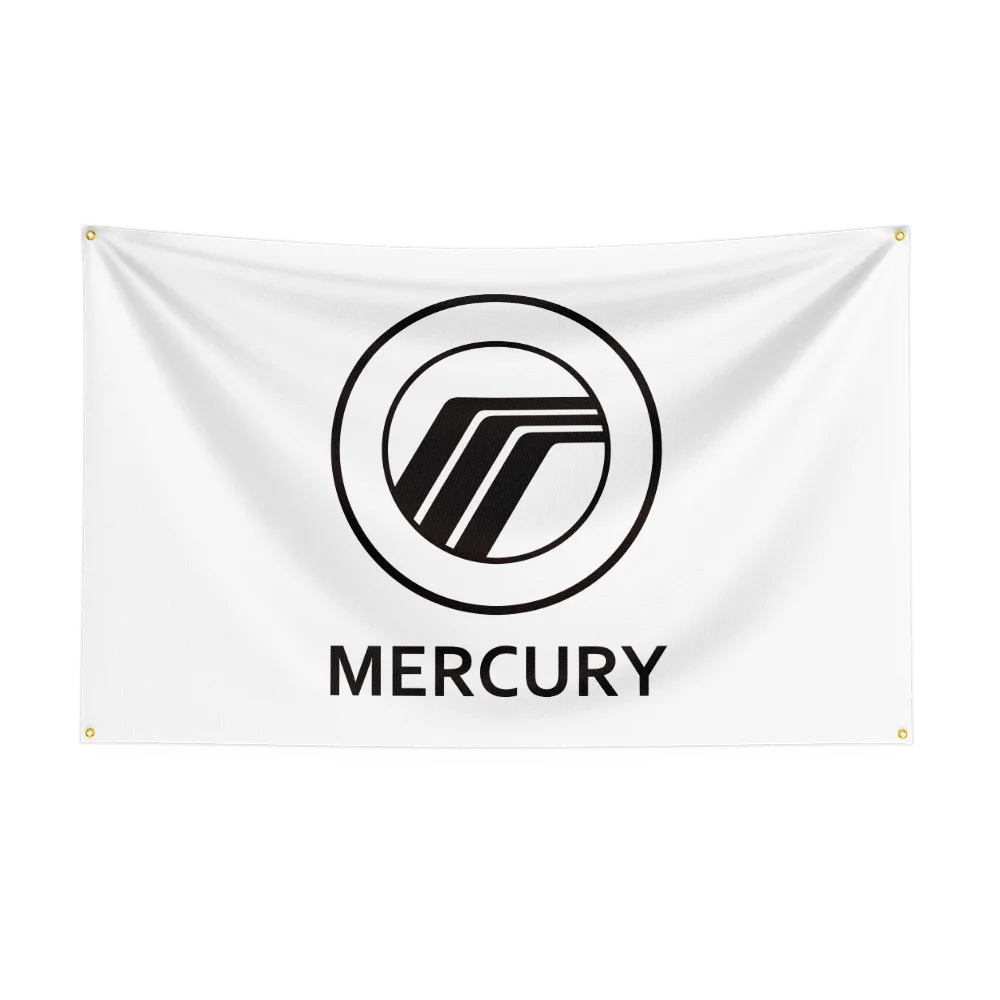 90x150cm Mercurys Racing Car Banner Flag Polyester Printed Garage or Outdoor Decoration Tapestry