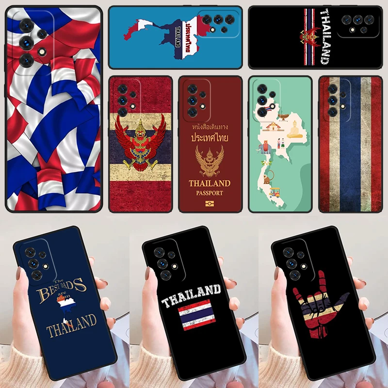 Thailand Flag Map For Samsung Galaxy A52 A72 A73 A20e A21S A50 A70 A11 A12 A42 A31 A40 A51 A71 A32 A80 A91 Phone Case Cover