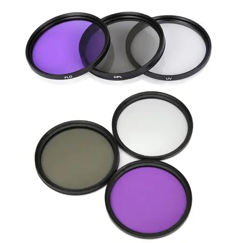 Lightdow UV+CPL+FLD Camera Filter 49/52/55/58/62/67/72/77/82mm for Cannon Nikon Sony Pentax Camera Lens 3 In 1 Set 24h Shipping