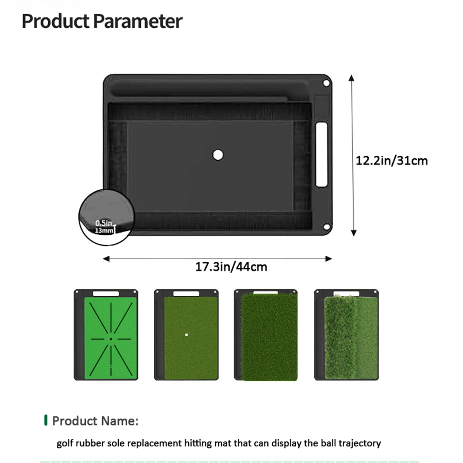 عالية الجودة جولف سوينغ كشف المطاط التدريب حصيرة الكرة مسار الاتجاه وسادة سوينغ مسار الوسادة سوينغ ممارسة حصيرة #2