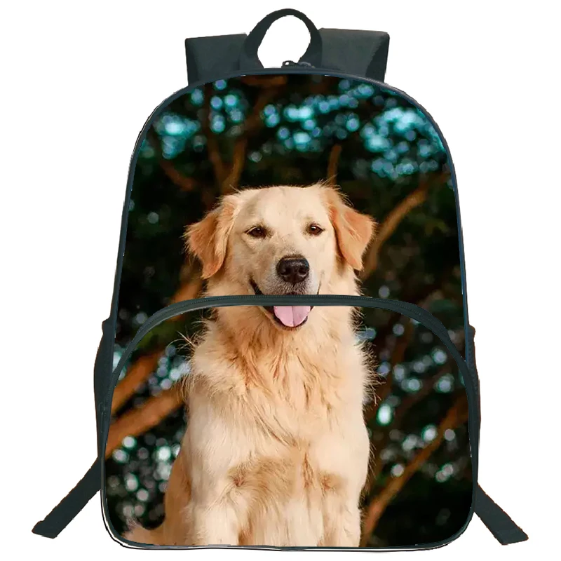 Mochila Bulldog de grande capacidade para meninos e meninas, bonito cão Husky, bolsa de escola para crianças, mochila adolescente