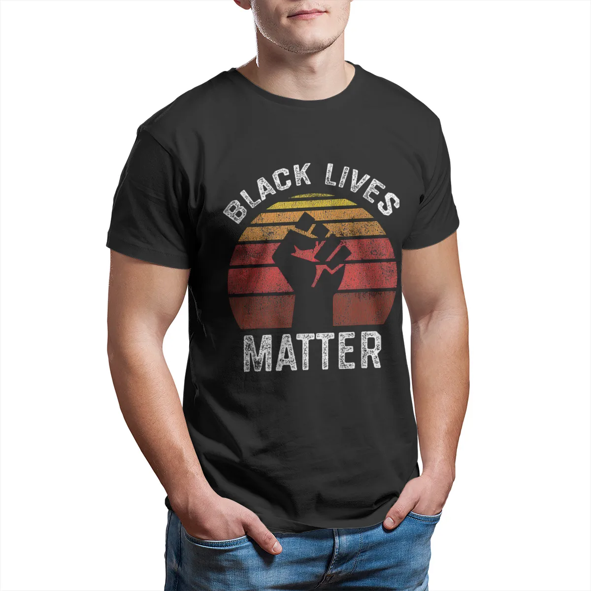 Black Lives Matter BLM Retro Men Women Kids  T Shirt Men T Shirt Harajuku Short Sleeve Tshirt Tees Streetwear Harajuku