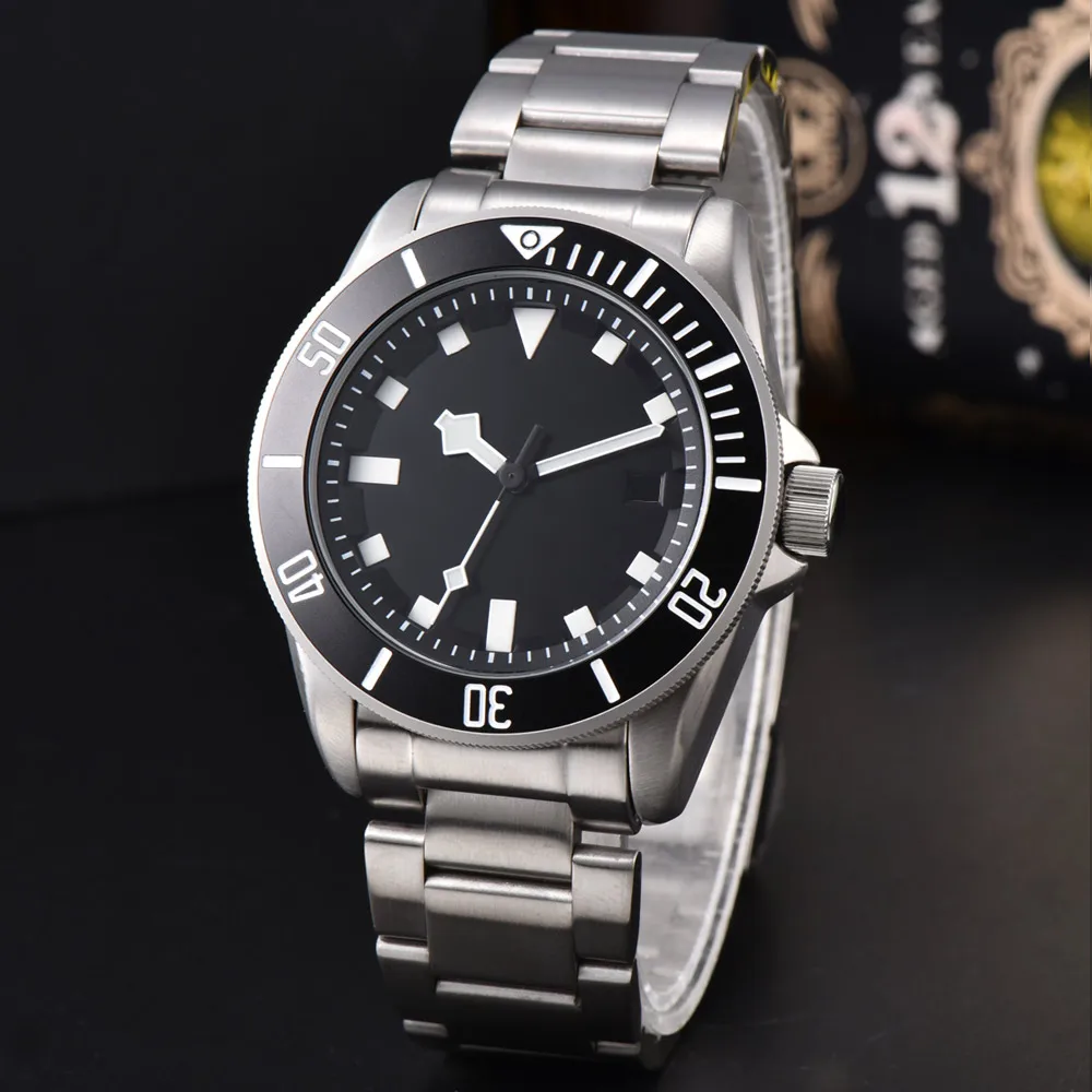 

42.5mm men's metal case fit Miyota 8215 apphire glass watch parts accessories bgw9 Luminous Case combination Watch Box