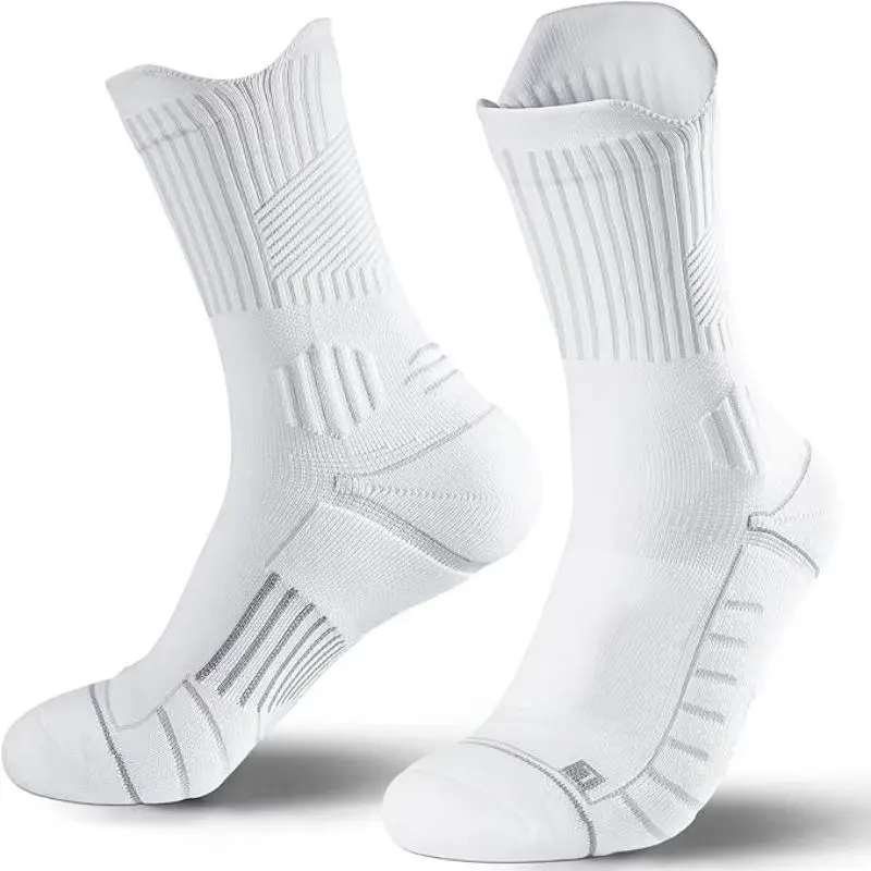 5 pairs of professional sports socks with high elasticity and cushioned towel bottom,Strengthen stability