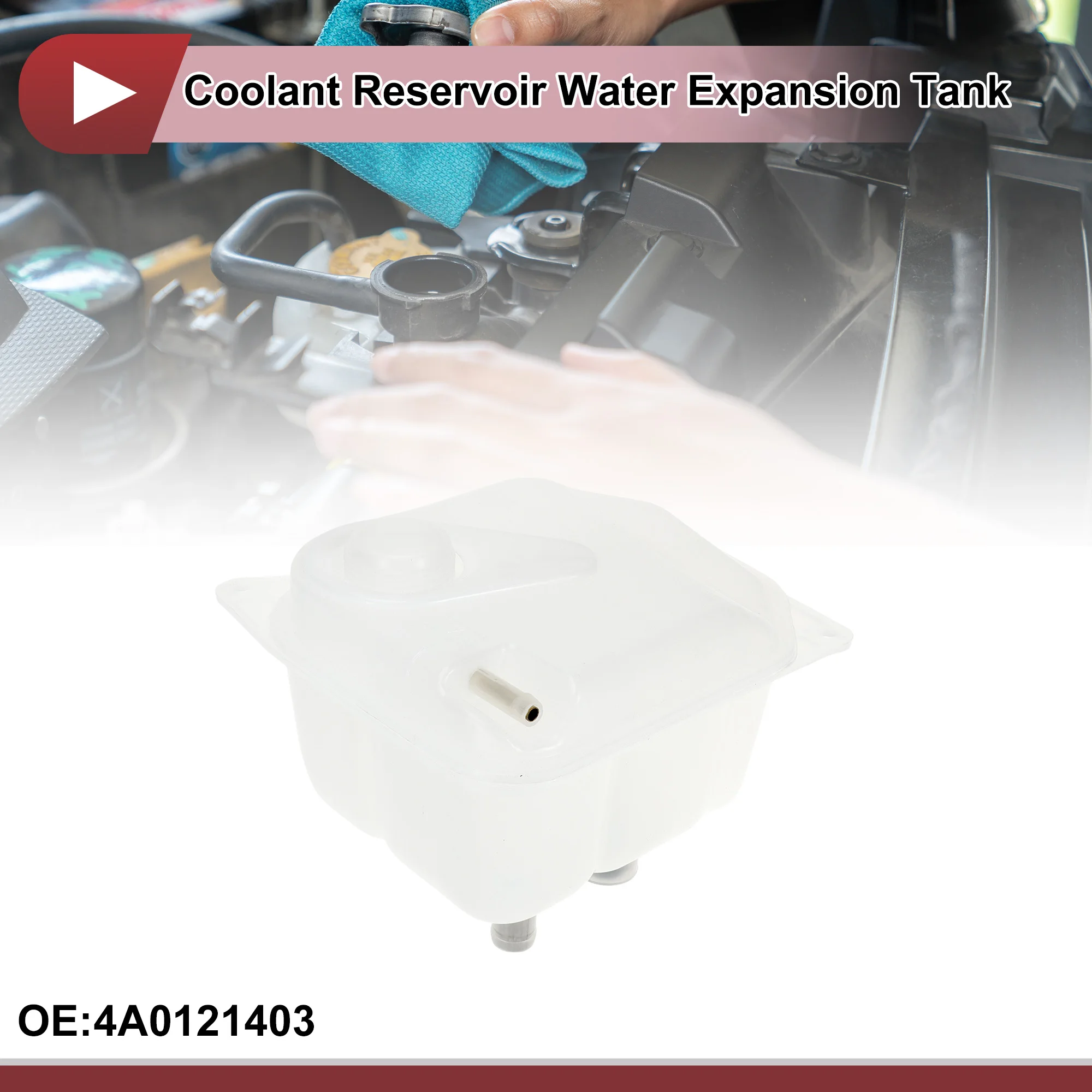 UXCELL 1 Pc Engine Coolant Water Expansion Tank for 100 Quattro 100 1992-1994 A6 1995-1998 2.8L Coolant Radiator No.4A0121403