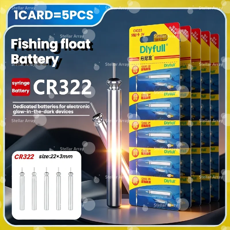 

Fishing Float CR322 Electronic Glow in Dark Bobber Battery Operated for Night Fishing, Tackle Equipment Accessories