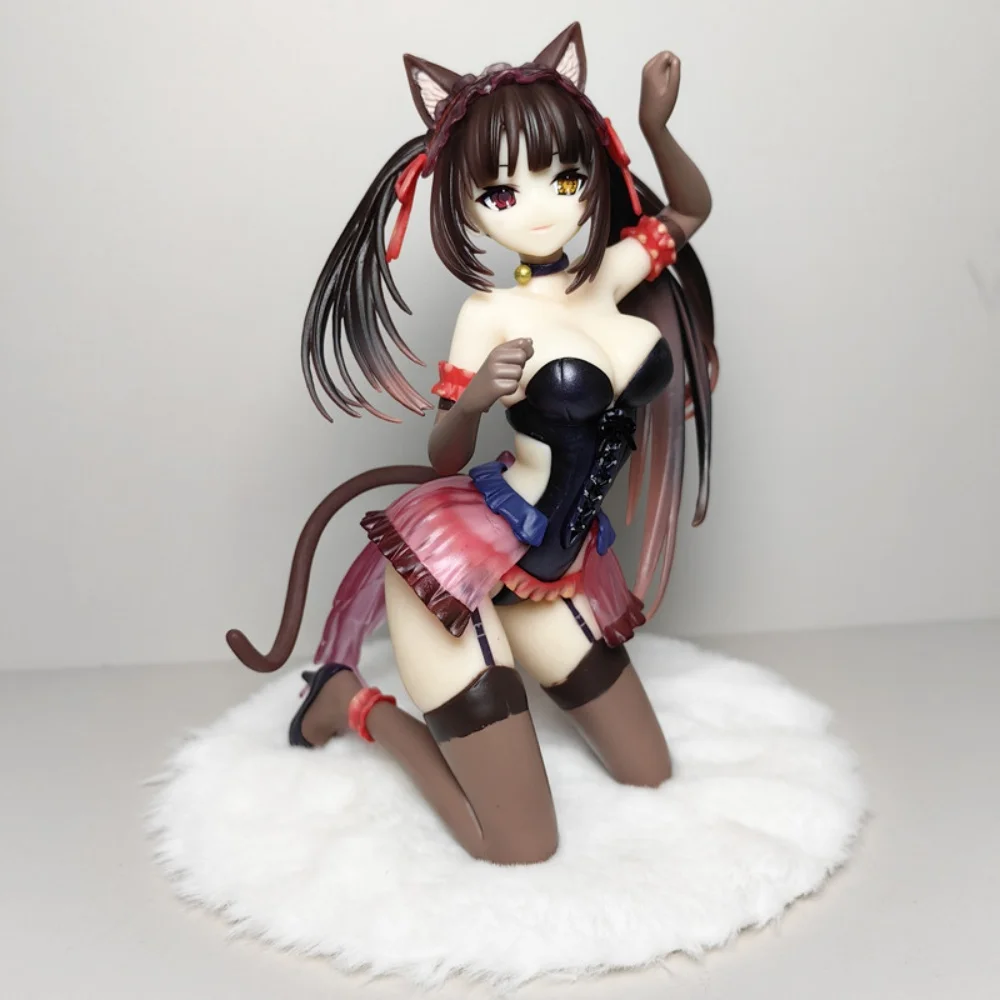 

Аниме Date A Live Tokisaki Kurumi Кошмар На коленях ПВХ Фигурка Коллекционная модель игрушки куклы 17 см