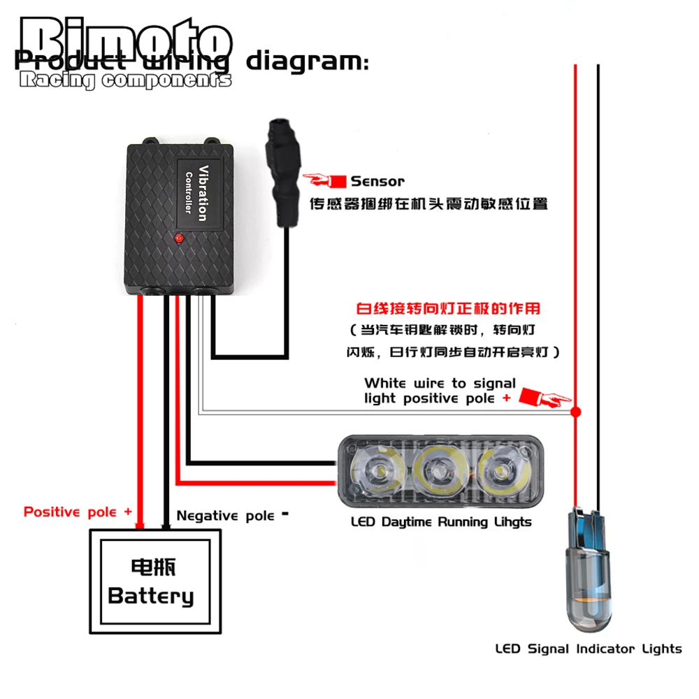 Universal Motorcycle Car Led Daytime Running Light Relay Harness DRL Control ON/OFF Automatic Dimmer