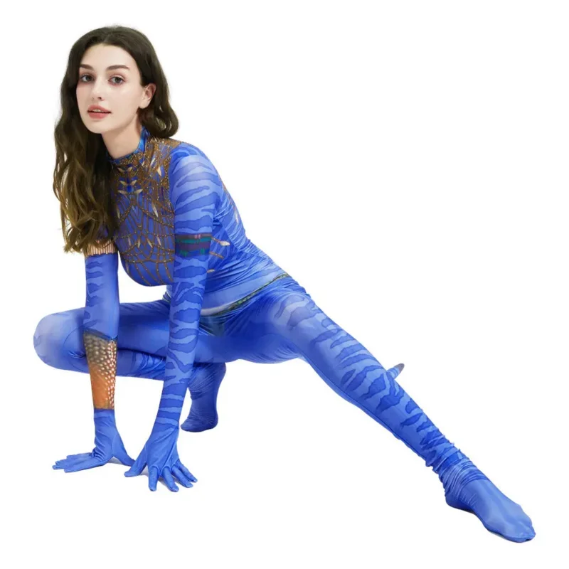 Mono de Cosplay de Avatar Neytiri para mujer, traje de Spandex Zentai, traje de Halloween, Ropa para Niñas, nuevo diseño