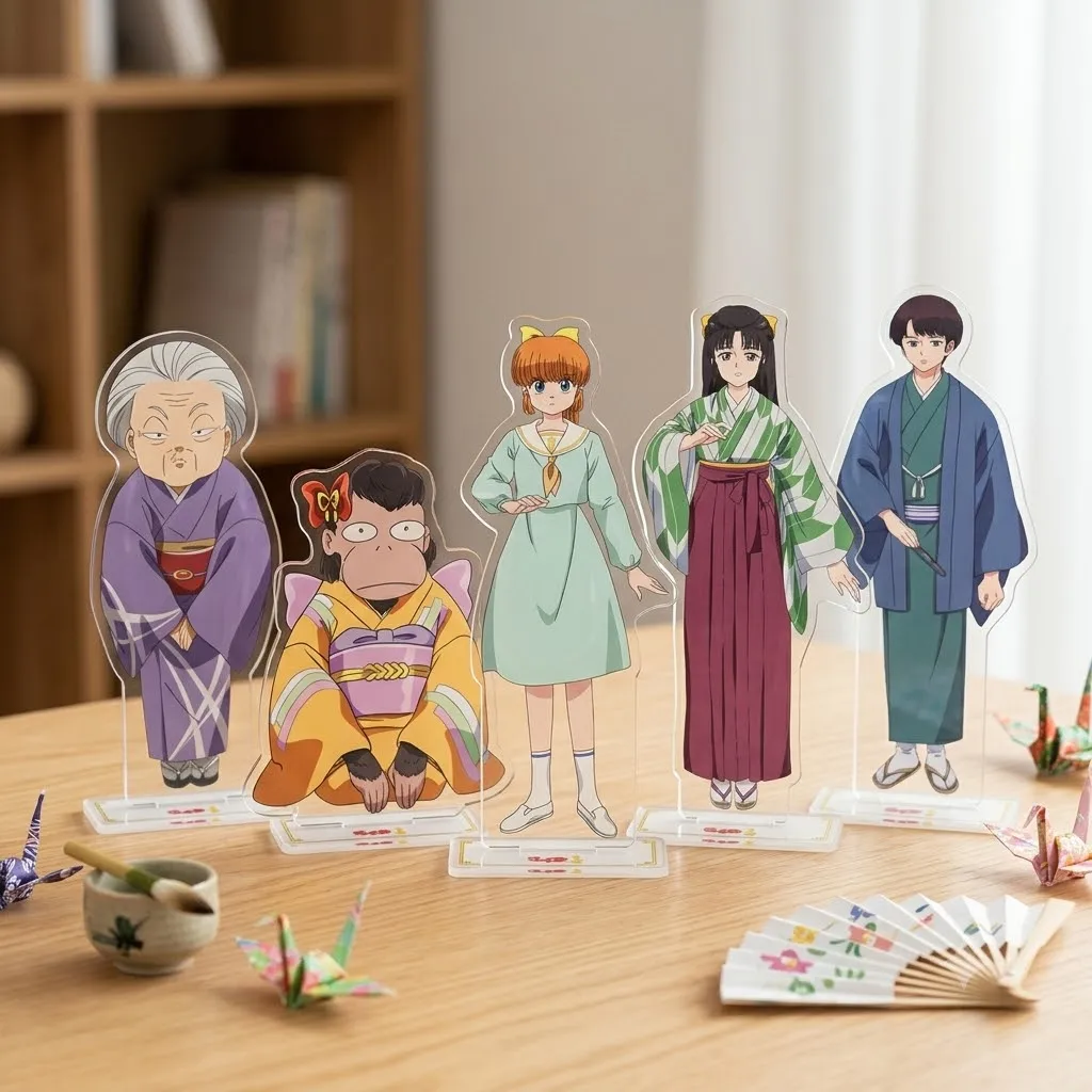 Ranma ½ Anime Acrylic Stand Keychain, Retro Anime Fans Birthday Gift, Call Of The Night Desktop Collectible Ornament