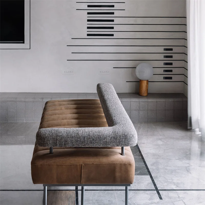 

New Creative Personality with Backrest Chaise Longue Modern Bedroom Couch Lazy Sofa Bench