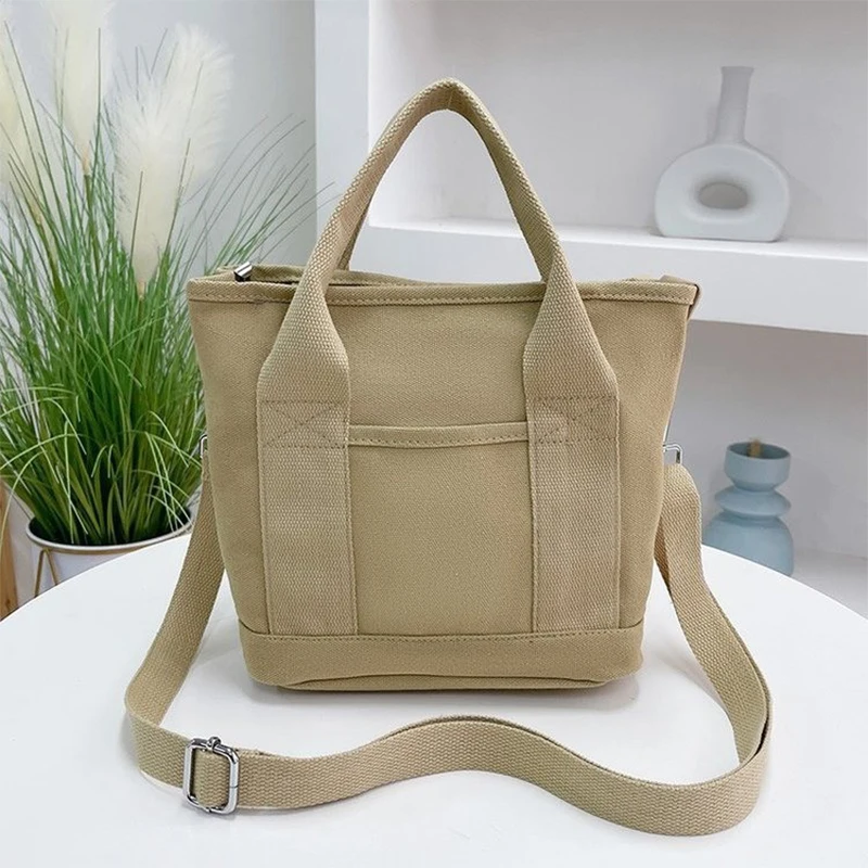 Large Capacity Japanese Canvas Handbag Mommy Bag Leisure Commuting Bento Bag