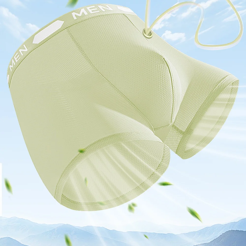 

6Pcs Men's Underwear Ice Silk Breathable Soft Men's Pants Fashion Personality Sports Fitness Casual Men's Boxers Briefs Gift Box