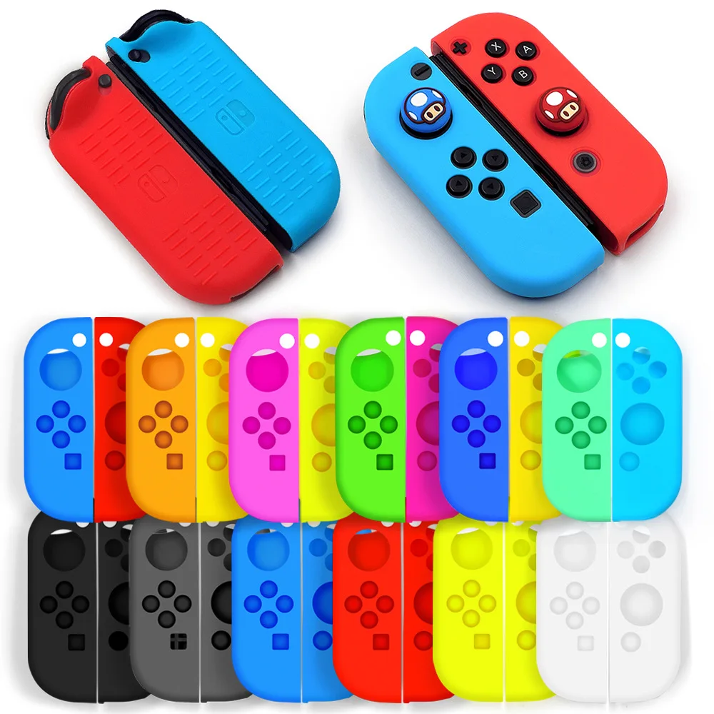 

For Nintendo Switch JoyCon Silicone Rubber Skin Case Cover Switch Handle Protective Cover Switch Silicone Cover Protective Shell