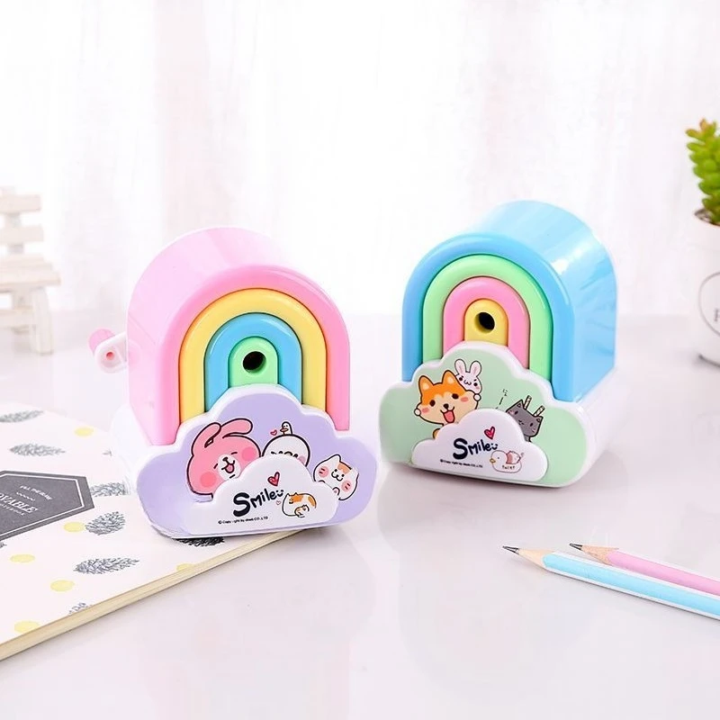 Rainbow House Manual Pencil Sharpener for Kids Students School