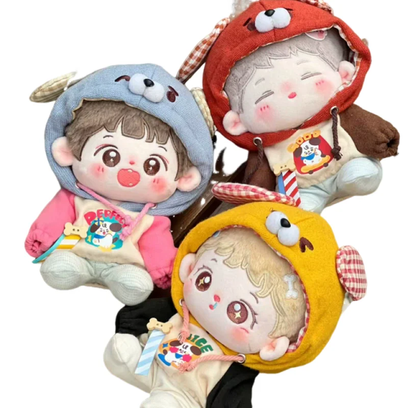 Cambia vestiti per le bambole Felpa con cappuccio Articolo singolo Bambola in cotone da 20 cm Originale senza attributi Set di vestiti per bambini Felpa con cappuccio per tutti i fiammiferi Cartoon Fai da te