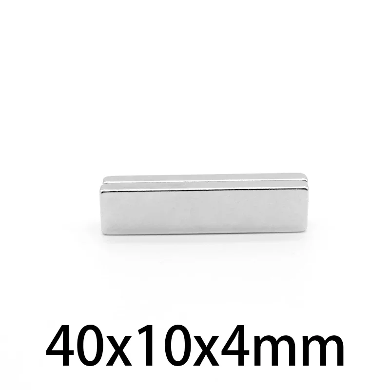 40x10x4mm Thick Sheet Powerful Magnets 40*10*4 Strong Block Magnets For Fridge DIY Building Scientific Craft Education 40x10x4