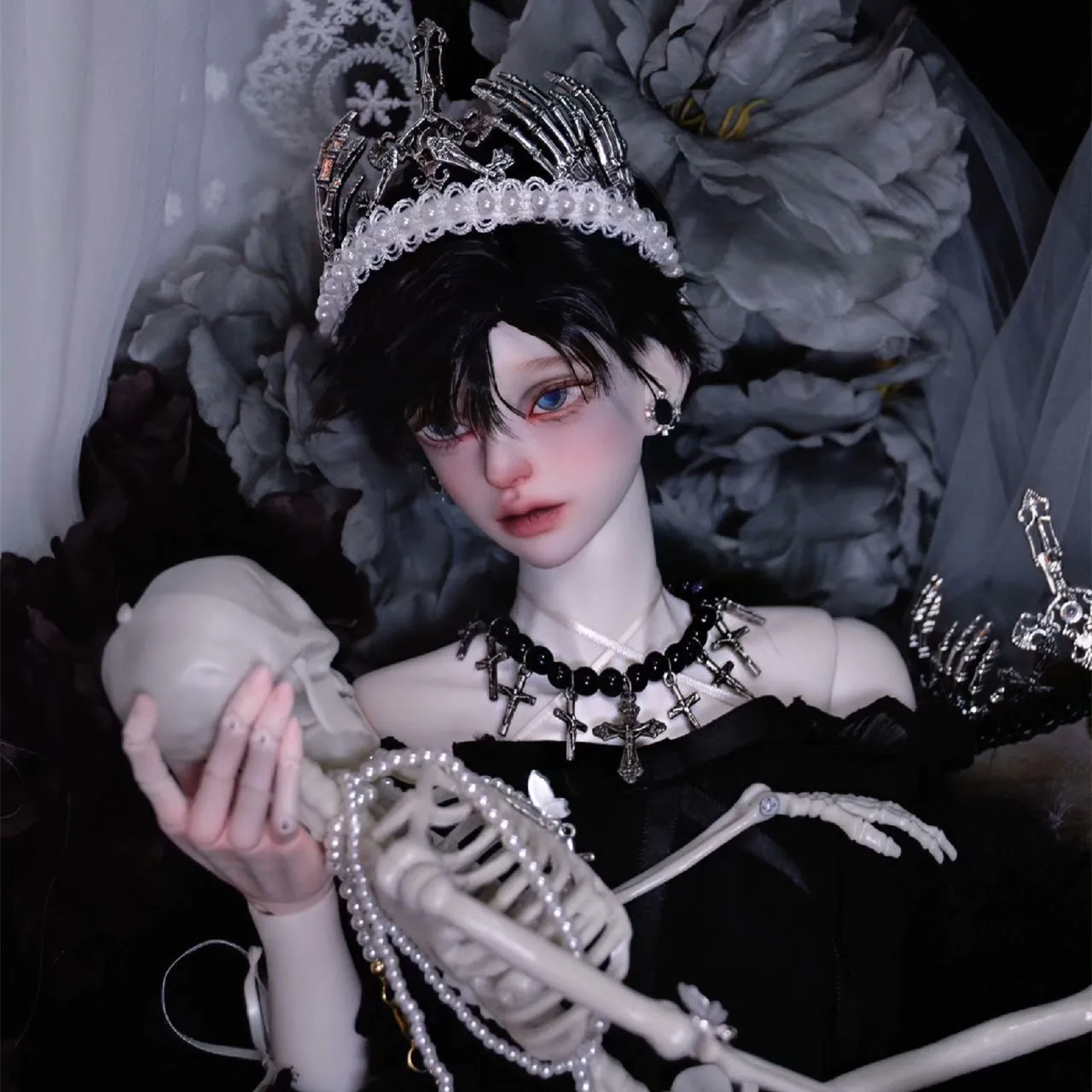 

1/3 BJD crown doll accessoires necklace, uncle doll pearl crown tiara free shipping