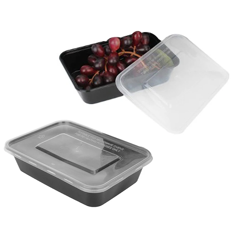 10 Pcs Microwavable Food Meal Storage Containers Reusable Lunch Boxes Bento Box