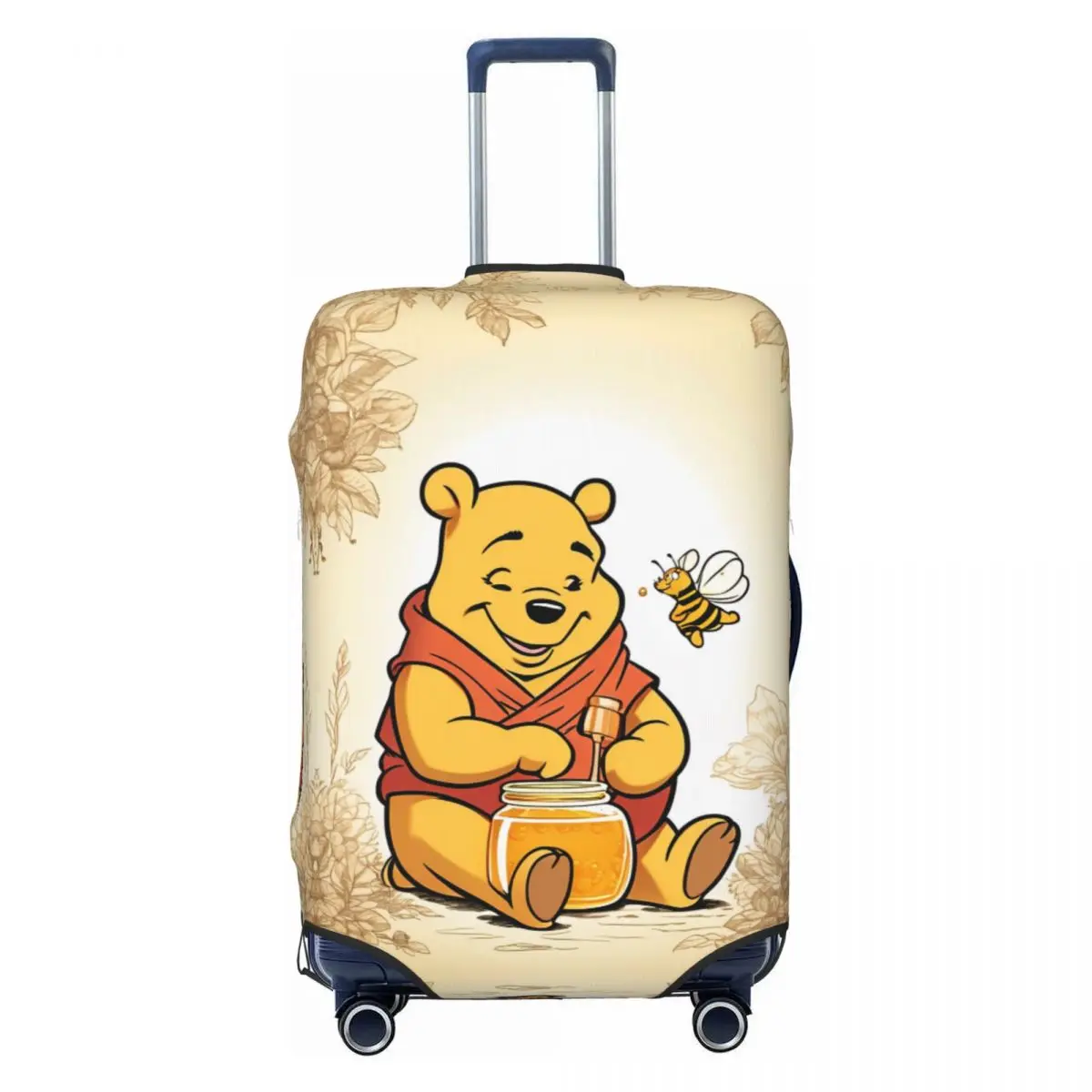 Custom Winnie The Pooh Luggage Cover Elastic Travel Suitcase Protective Covers Fits 18-32 Inch