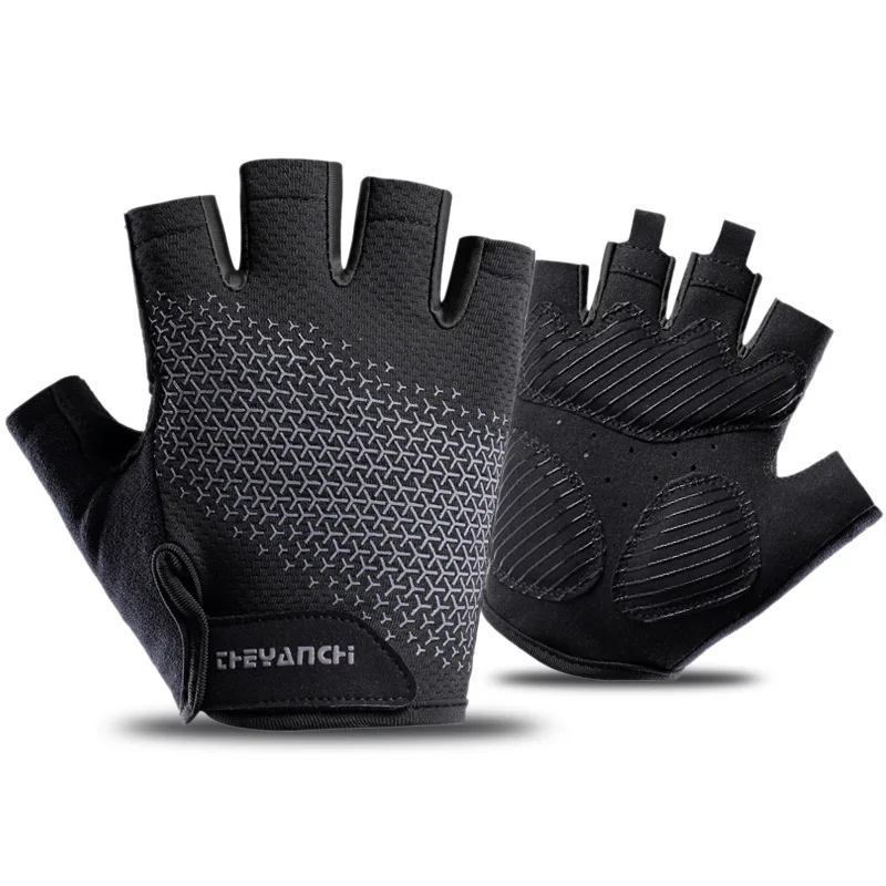 Спортивные перчатки для мужчин и женщин, уличные нескользящие перчатки с половиной пальца, нескользящие дышащие перчатки для фитнеса, вождения и велоспорта