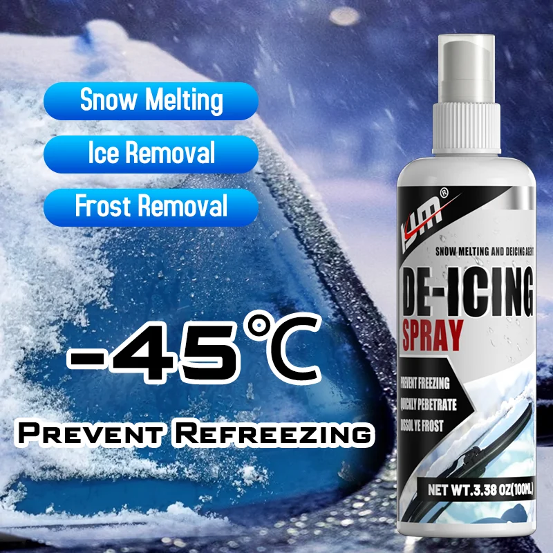 بخاخ إزالة الثلج الجديد من KJM - إزالة فعالة للثلج والثلج والصقيع، -45 ° C مقاومة، تمنع التجميد، أساسية للشتاء #1