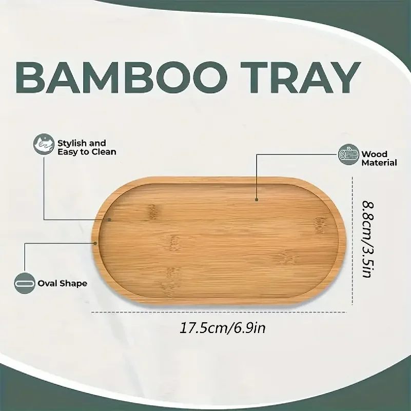 1pc/2pcs Multi-Purpose Wooden Storage Tray, Bathroom Organization Tray, Coffee Cup Tray, Tea Cup Tray