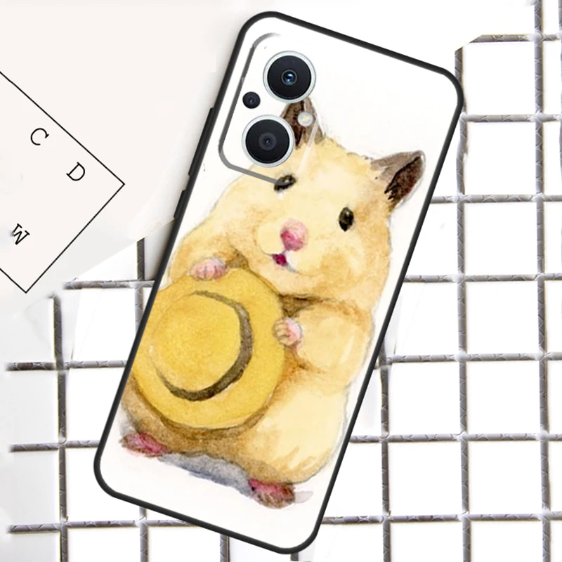 หนูแฮมสเตอร์ศิลปะสําหรับOPPO Reno 8 7 Lite 8T 10 11 12 13 14 Pro 11F 12F 13F 14F OPPOค้นหาX8 X5 X6 Proกรณี
