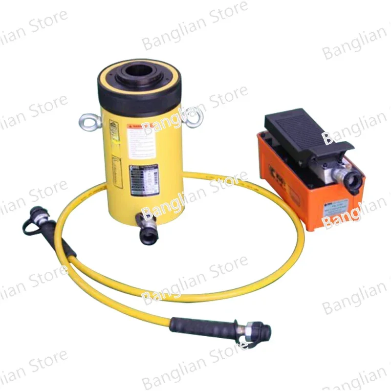 20 30 60 100 Ton Center Hole Hydraulic Jack Hollow Ram  Plunger Cylinder