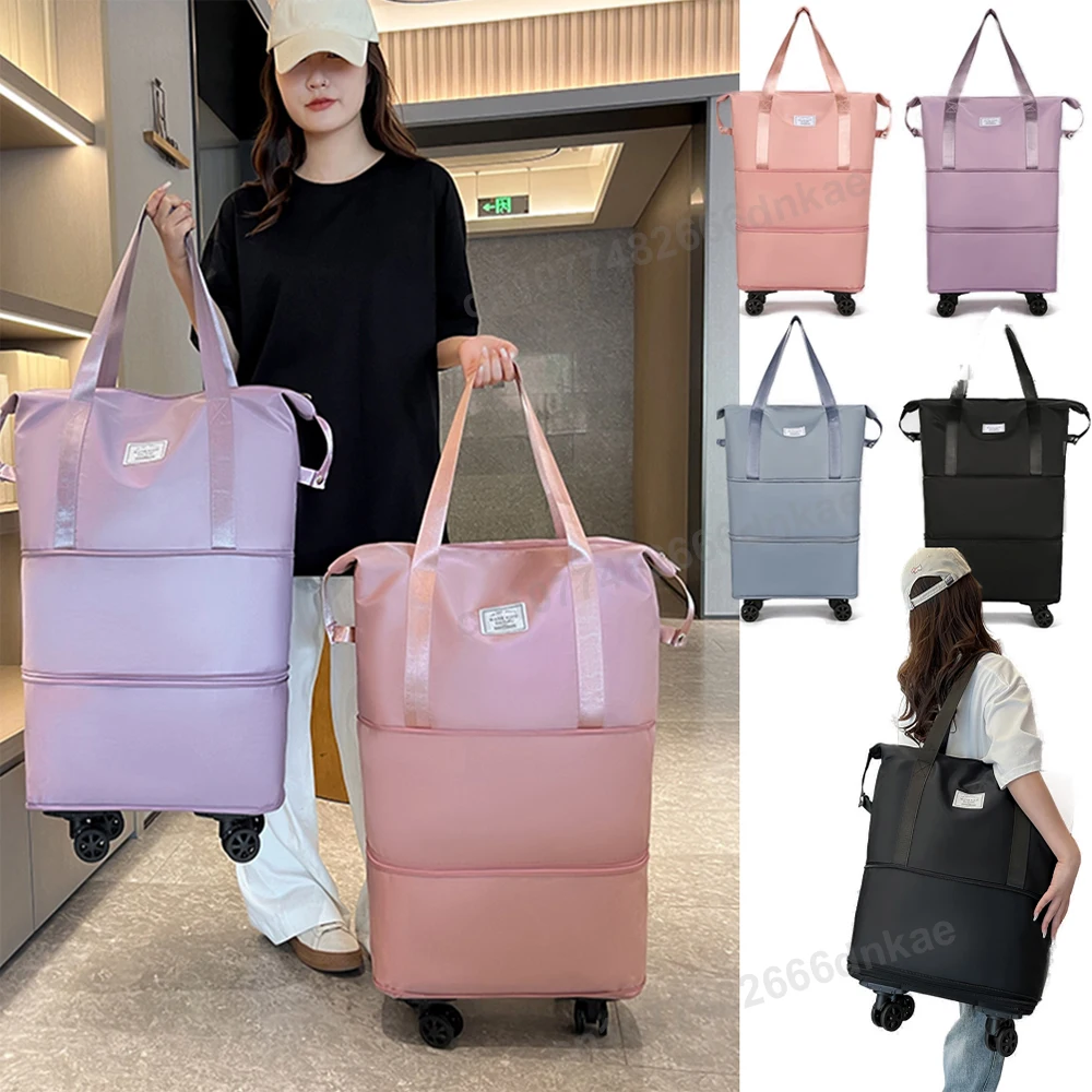 

Large Capacity Folding Storage Bag Travel Bag Tote Carry On Duffel Luggage Waterproof Backpack Handbag Oxford Trip Bag