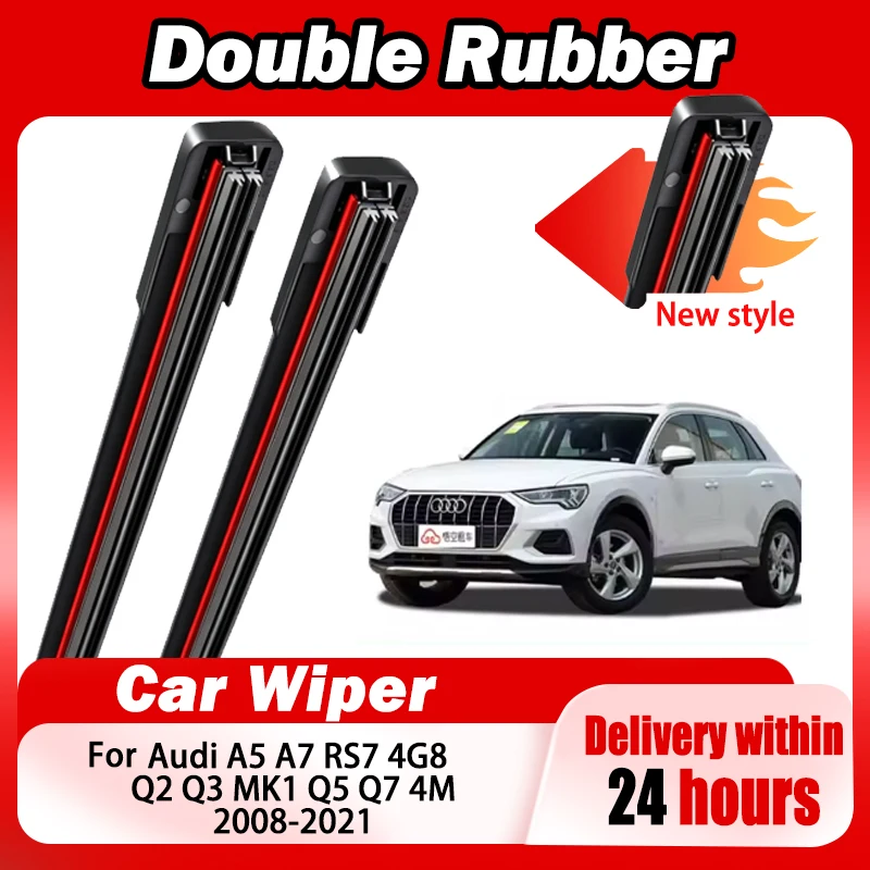 Car Wiper For Audi A5 A7 RS7 4G8 Q2 Q3 MK1 Q5 Q7 4M 2008-2021 Wipers 2025 Latest Model Front Windshield Wipers