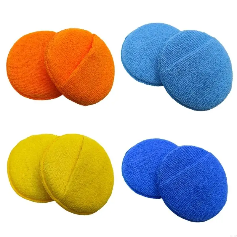 20 Piece 6 Inches Car Wax Sponge With Soft Microfiber Surfaces For Smooth And Even Wax Application On Vehicles M4YD