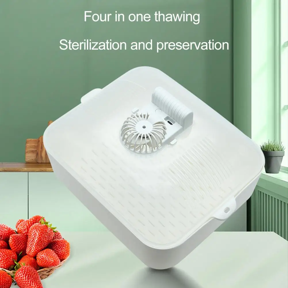 Meat Defrosting Machine Kitchen Thawing Board With Draining Basket 360 Thawing System Food Preservation Thawing Machine