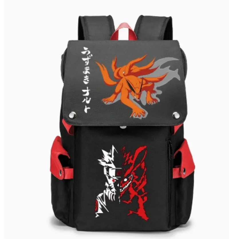 

Naruto Anime School Bag Large-capacity Backpack Sports Backpack Lightening Zipper Shoulders Outdoor Bag Fashion Accessories