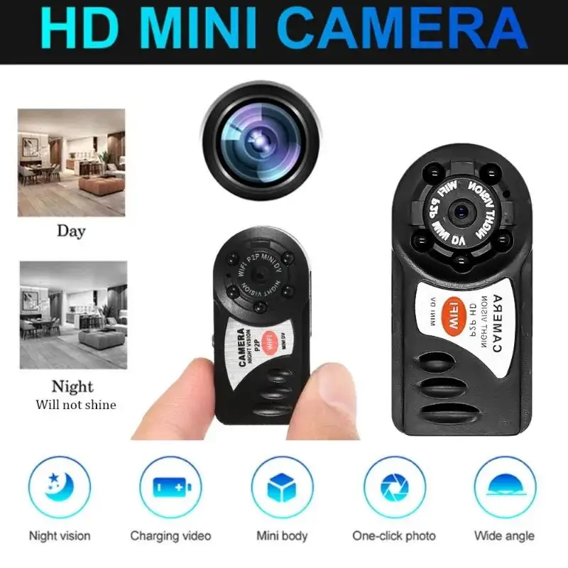 1080P Mini Q7 Camera Motion Detection Full Wifi DVR Wireless IP Cam Mini Camcorder Recorder Sport DV Infrared Night Small Camera