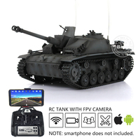 Heng Long 1/16 7.0 Customized Stug III RTR Radio Controlled FPV Tank 3868 Metal Tracks Wheels TH17436-SMT4