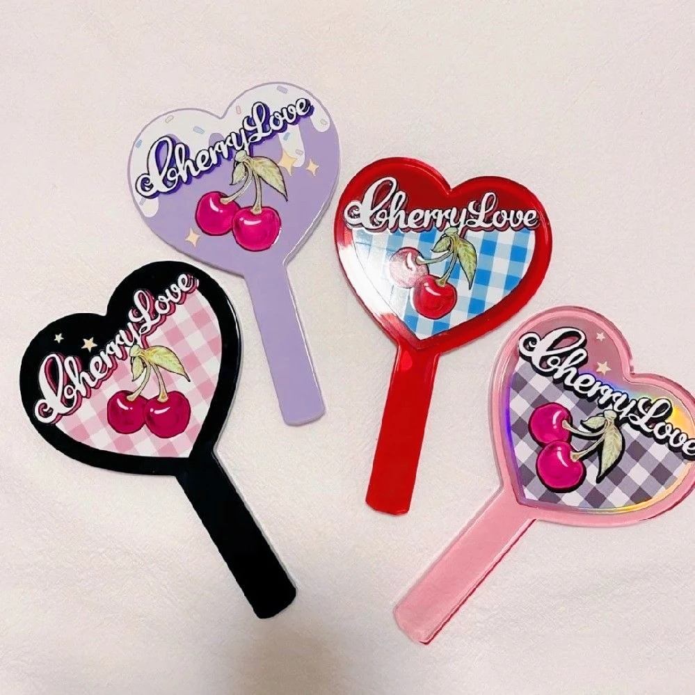 

FLOWER KNOWS Cherry Party Collection Handheld Makeup Sticker Mirror Fairy Cute Mirror Tool