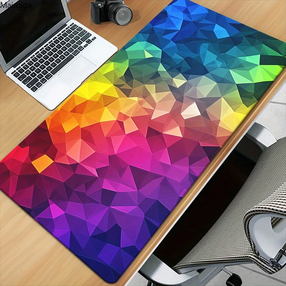 

Коврик для мыши с крутыми геометрическими фигурами, большие коврики для компьютерного офисного стола, резиновые противоскользящие коврики для игровой клавиатуры, длинные настольные коврики