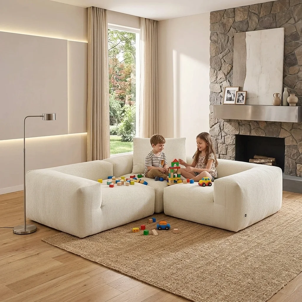 Wholesale Vacuum Compressed Sofa Modern Living Room Sofas Lightweight Packaging Boneless Couch