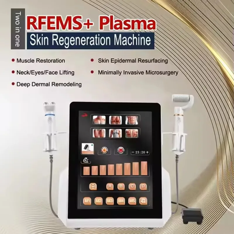 2026.9.21 2 In 1New Design Plasma RFEMS Wrinkle Remove Acne Treatment Facial Rejuvenation Spot Removal Skin Tightening Machine