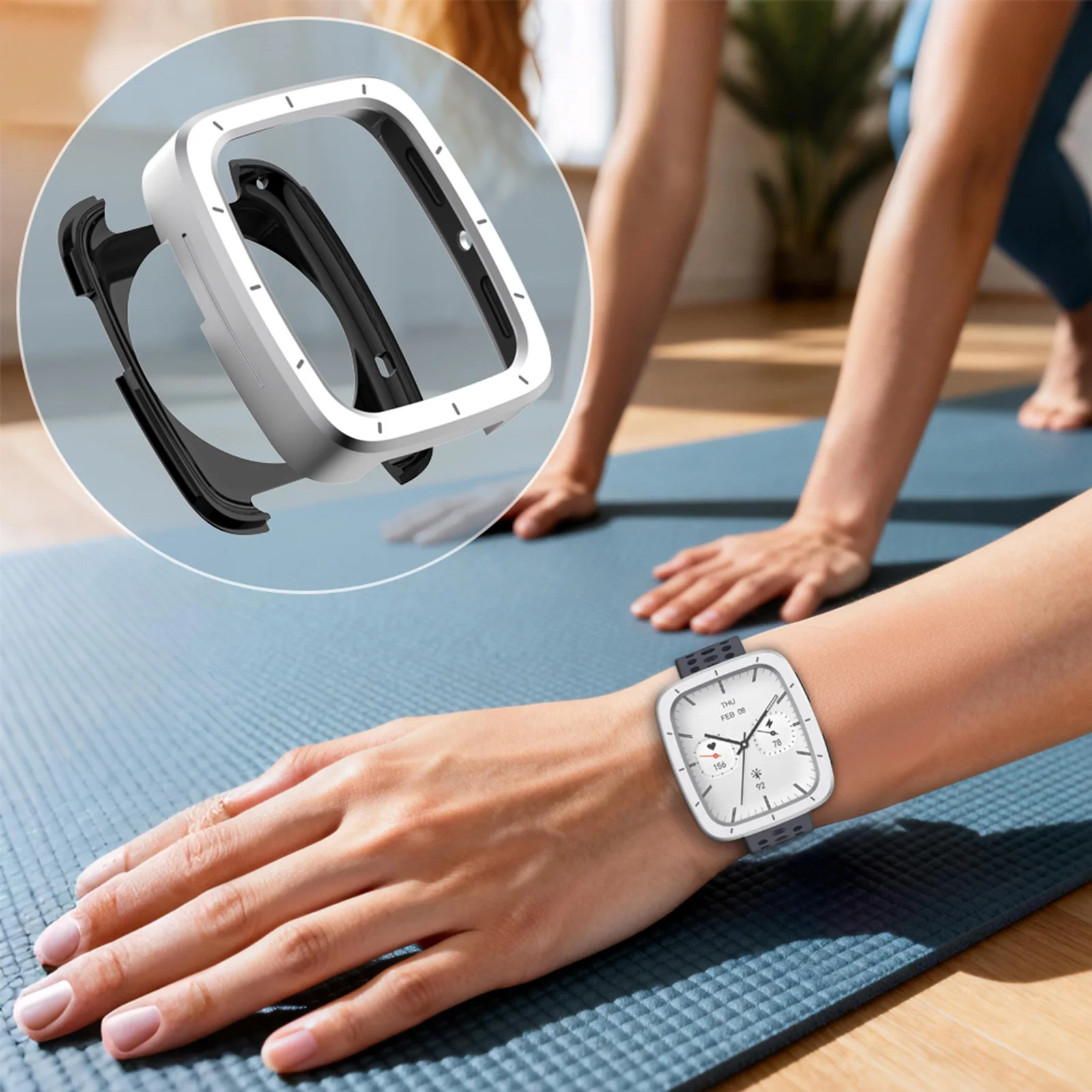 

Металлический чехол для Amazfit Active 2, квадратный защитный чехол, пленка из закаленного стекла, жесткий защитный чехол для умных часов